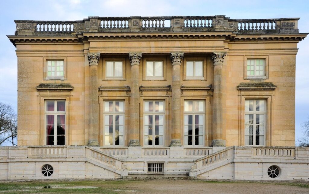 petite trianon facade in daylight