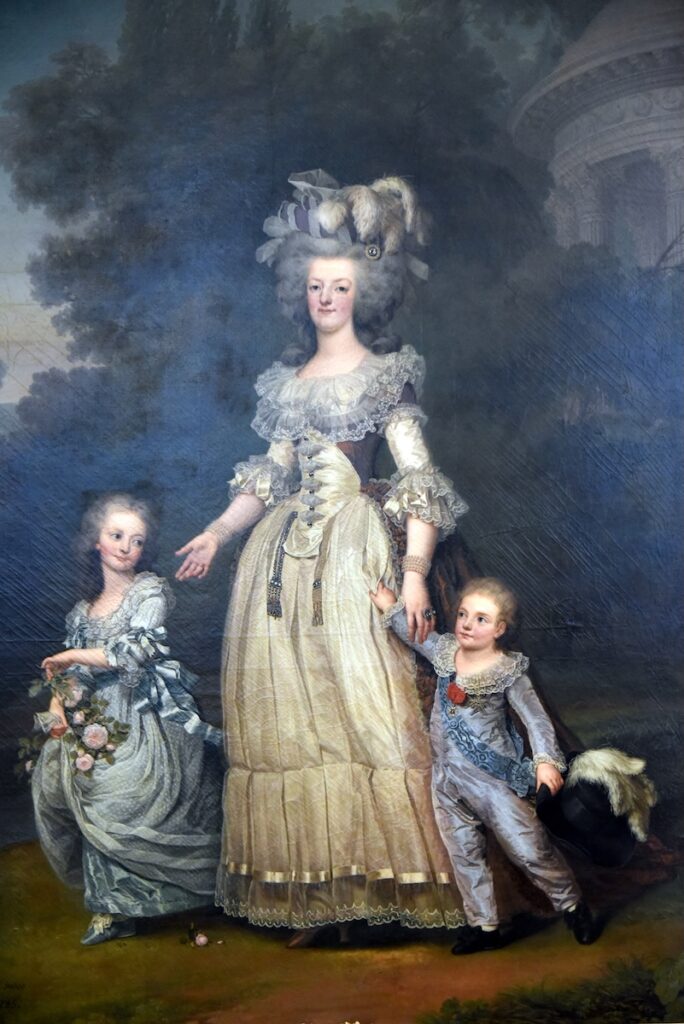 marie antoinette holding hands with her children