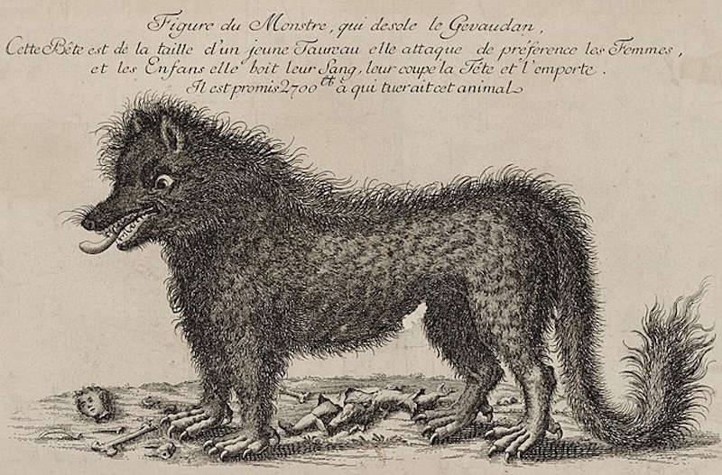 french horror stories - The Beast of Gévaudan diagram