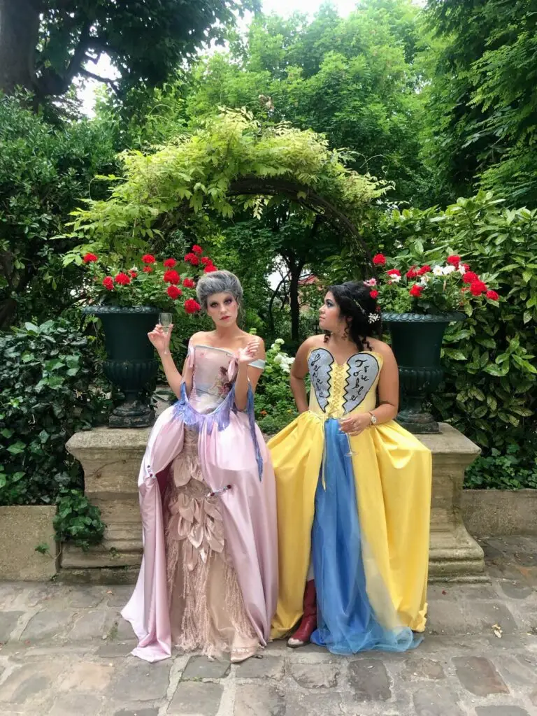 Tara Lengyel and friend at Grand Bal Masqué of Versailles